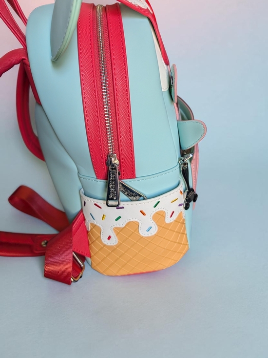 Disney Parks x Loungefly Minnie Mouse Ice Cream Banana Split Mini Backpack NWOT